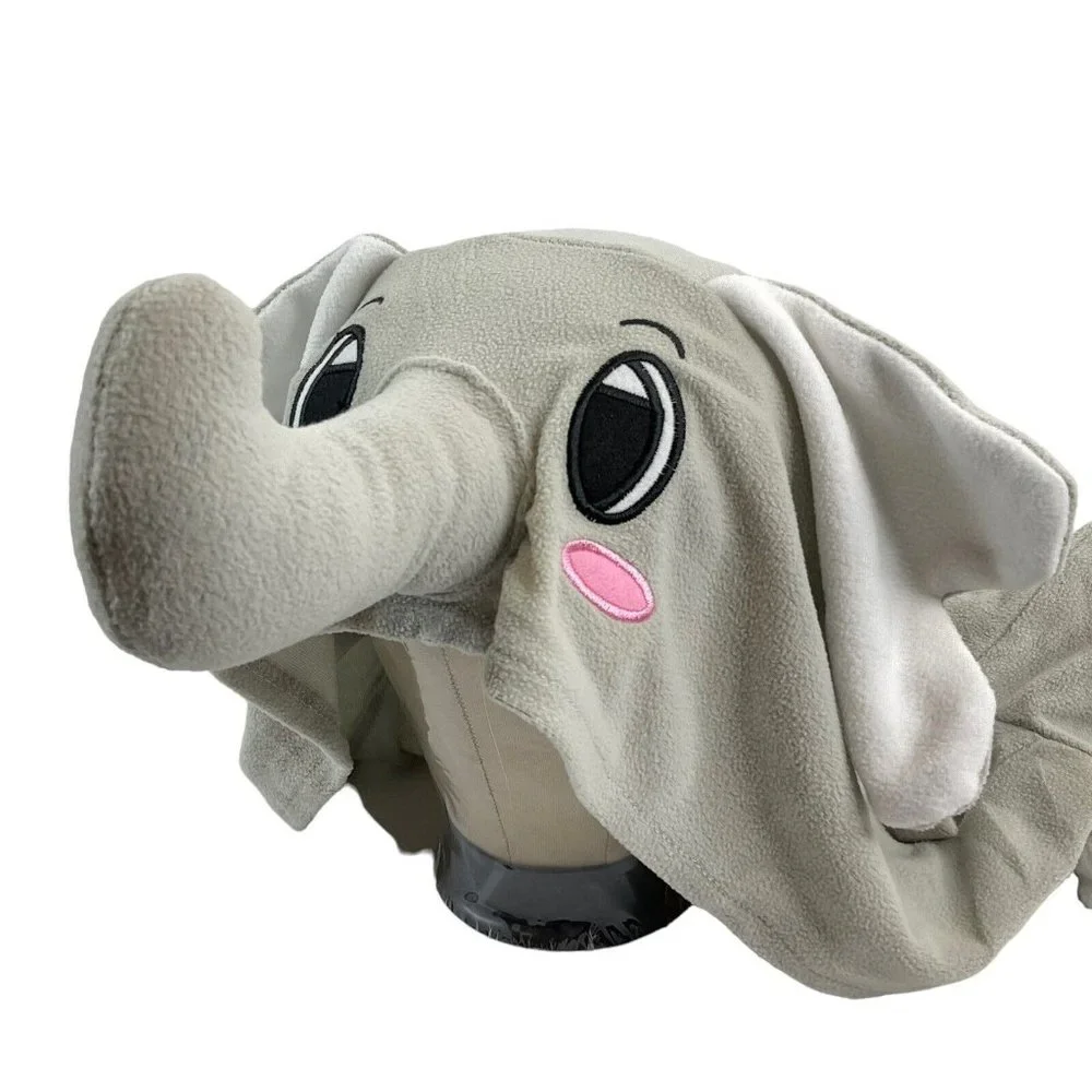 Funziez Romper Elephant 1 Piece M Short Slv Plush costume Halloween Jumpsuit Nwt - Picture 5 of 14